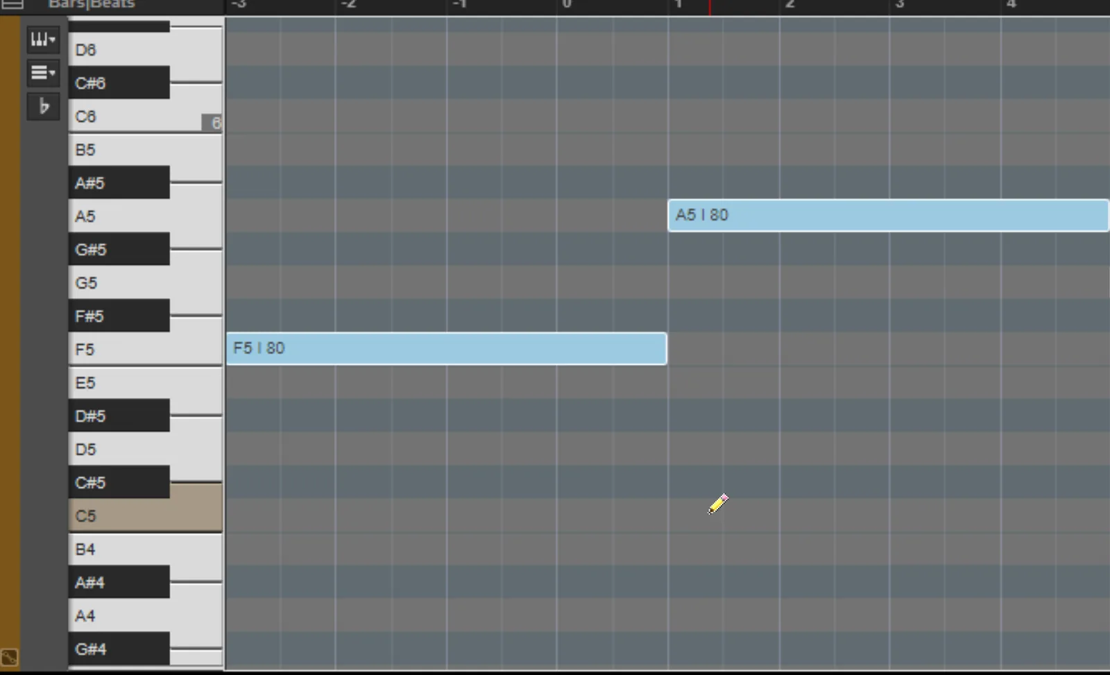 Screenshot from the book: MIDI piano-roll editing in Pro Tools